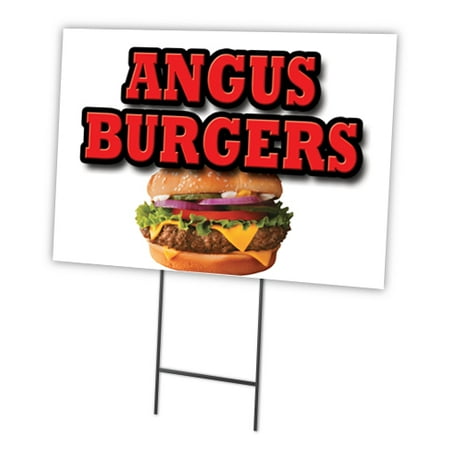 ALL BEEF HOT DOGS 12"x16" Yard Sign & Stake outdoor plastic coroplast window