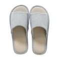 thumbnail image 1 of Linen Indoor Home Slippers Soft Open Toe Anti-Slip Casual Home Garden Shoes Household Slippers for Men Women, 1 of 6