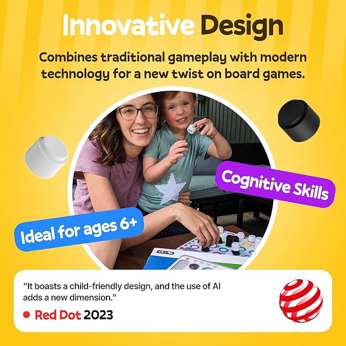 GiiKER Smart Four,4 in a Row Game for 1-2 Players,Gift for Kids and Adults,Ages 6+