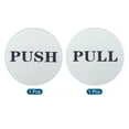 thumbnail image 3 of Uxcell 2 Pcs Push Pull Door Sign Acrylic Self Adhesive Round Sticker In Offices Cafes 2 x 0.1 inch Silver, 3 of 6