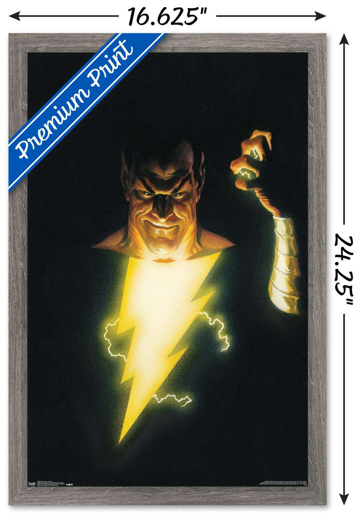 DC Comics - Black Adam - Portrait Wall Poster, 14.725" x 22.375", Framed