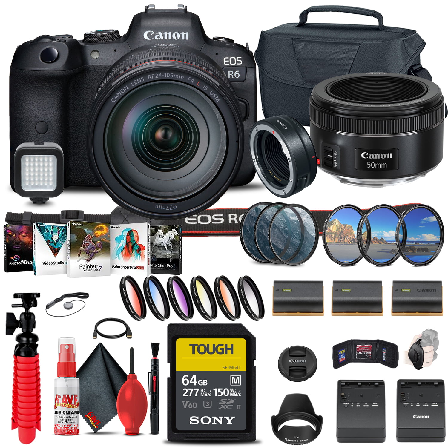 Canon EOS R + RF24-105mm F4-7.1 is STM Lens Kit, Black - Walmart.com