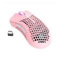 thumbnail image 1 of 2.4GHz Wireless Mouse USB Rechargeable 1600DPI Adjustable Hollow Out Honeycomb RGB Optical Mouse Gamer Mice Pink, 1 of 5