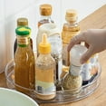thumbnail image 2 of Plato giratorio Lazy Susan de Tcwhniev, para organizar cocina, baño, despensa, refrigerador, armarios o encimeras, organizador de plato giratorio redondo transparente, 2 of 8