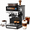 silver, variant on Mooye All-in-One Espresso Machine with Grinder, 20-Bar Espresso Maker with Milk Frother for Latte & Cappuccino, Black