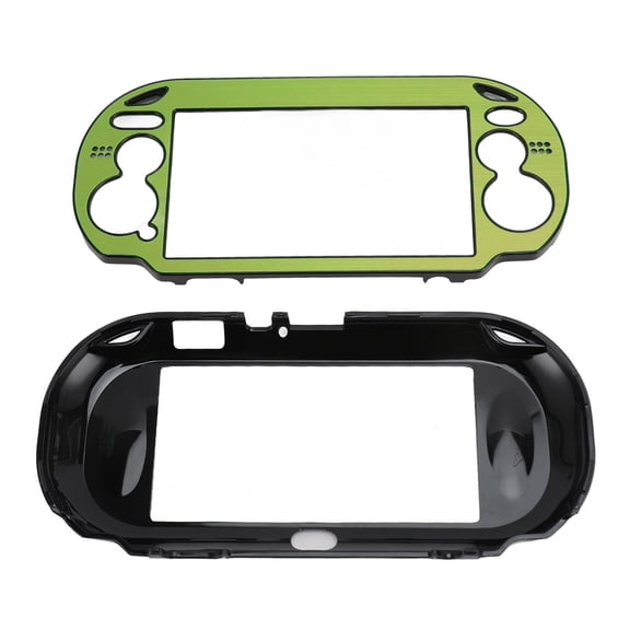 Aestri Hard Case Cover for PS Vita 1000 Perfect Fit Replacement Aluminum Alloy Protective Shell Hard for PSV 1000 Game Console Accessories, Green, 1 Count