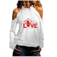 thumbnail image 1 of CEHVOM Mode Femme Décontractée Manches Longues Imprimé Saint-Valentin Col Rond Haut/chemise Liquidation, 1 of 3