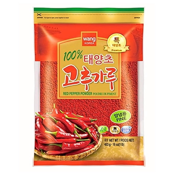Korean Red Pepper Powder (Gochugaru) Fine – 100% Sun-Dried Chili Pepper, Premium Korean Chili Powder for Kimchi, BBQ, Soup & Spicy Cooking, 16 oz (453g)