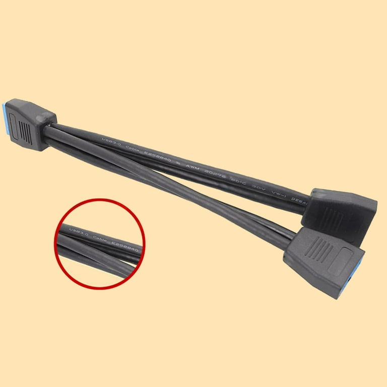 Fogun Câble Répartiteur USB 19Pin/20Pin pour Câble D'extension