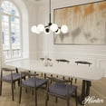 thumbnail image 3 of Hunter - Hepburn 8-light Matte Black, Extra Large Chandelier, Dimmable, Mid Century Modern Style, Sputnik Shaped, for Bedrooms, Dining, Living Rooms - 19870, 3 of 7