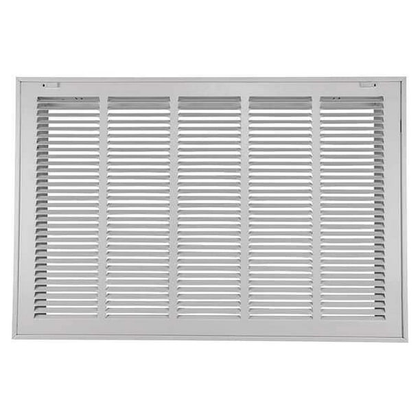 1PACK ZoroSelect 4JRU1 Filtered Return Air Grille , 20 X 25 , White , Steel