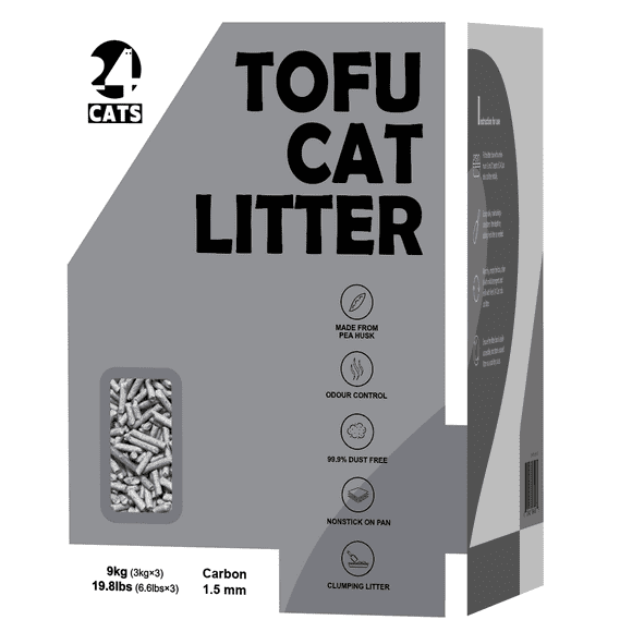 24 CATS Odor Control & Dust-free Bamboo Carbon Tofu Cat Litter, 21lbs Bag