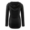 thumbnail image 3 of FASHIONWT Women Casual Drawstring Long Sleeve Slim Stretchy Pregnant Maternity Hoodie, 3 of 5