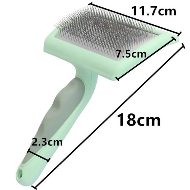 Dog Brush Stainless Steel Dogs Combs Massage Dog Grooming Brush Pet Hair Remover Cleaning Tools Soft Handle Cat Comb Brush Cat ShopWise Round