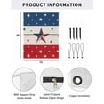 thumbnail image 2 of 4th of July RV Awning Sun Shade Screen 9'X7' Patriotic American Barn Star Flag Mesh Sunscreen Red Blue Stripes Awning Shade Screen with Zipper UV Blocker Completed Kits for RV Motorhome Camper, 2 of 7