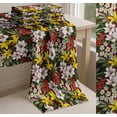 thumbnail image 6 of Soimoi Red Cotton Voile Fabric Leaves & Lily Floral Printed Fabric 1 Yard 56 Inch Wide, 6 of 7