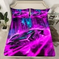 thumbnail image 2 of Manfei Sport Car 3pcs Twin Sheet Sets,Car Theme Twin Fitted Sheet,Fast Car Breathable Flat Sheet,Extreme Sport Room Decor, 2 of 7