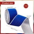 thumbnail image 1 of YOPTOP Velvet Ribbon Roll - 200cm/78.74inch Dark Green Tulle Ribbon with Wire Edge - For Gift Wrapping  Party Decorations  Bows & Crafts - Suitable for Weddings  Birthdays & Celebrations,Blue,1pc, 1 of 5