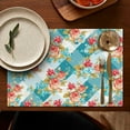 thumbnail image 5 of Pioneer Flower Floral Print Pattern Summer Placemats Table Placemats Set Of 4-Linen Kitchen Washable Placemats Table Mats 12x18 Inch Non-Slip Heat Resistant, 5 of 5