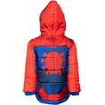 thumbnail image 4 of Marvel Avengers Toddler Boys Zip Up Winter Coat Puffer Jacket Red/White/Black 5T, 4 of 5