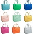 thumbnail image 4 of Rubber Bag Bogg Style Hole Waterproof Durable Oversize Silicone Beach Tote, 4 of 5
