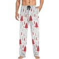 thumbnail image 4 of HPINK-T Red Christmas Tree Mens Sleep Pajama Pants Set Bottoms Lounge Sleepwear PJs, 4 of 7