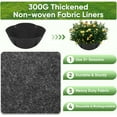 thumbnail image 3 of 1Pc/2Pcs/3Pcs/4Pcs Hanging Planter Basket Liners, 14Inch/16inch Round Fabric Liners for Hanging Baskets, Replacement Coco Fiber Liner, Durable Non-Woven Liners for Hanging Baskets Planters Flowers, 3 of 6