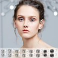thumbnail image 3 of Pendientes magnéticos de cristal dorados shaofei para hombres y mujeres, 3 of 5