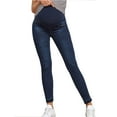 thumbnail image 2 of Frostluinai Women's Maternity Jeans Over Belly Skinny Denim Jeggings Comfy Stretch Pregnancy Pants Vintage Jeans Leggings with Pocket, 2 of 6