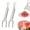 A-Silver, variant on Giyblacko 2-in-1 Watermelon Fork Slicer Cutter, Stainless Steel, Portable Cutter Slicer Tool,Dual Head Fruit Forks for Home Party Camping Kitchen Gadget(2PCS)