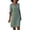 A-Mint Green1054, variant on Wxolcjlv Women Shirt Dress Rolled Sleeve V Neck Pocket Casual Summer Beach Tunic Midi Dress