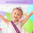 thumbnail image 3 of 12th Birthday Sash and Tiara for Girls - Fabulous Glitter Sash + Fabulous Rhinestone Purple Premium Metal Tiara for Girls, 12th Birthday Gifts for Princess Party, 3 of 13
