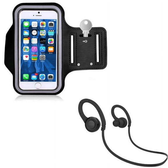 Sports Wireless Headset w Sports Running Armband for Samsung Galaxy S10 Plus - Earphones With Mic Neckband, Gym Workout Case Cover Y1V