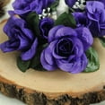 Efavormart 4 Pack Artificial Silk Rose Floral Candle Rings Party Event ...