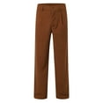 thumbnail image 4 of DHFJKG Dress Pants For Men Wide Leg Loose Fit Casual Business Flat Front Solid Color Stretch Pants Classic Trousers, 4 of 8