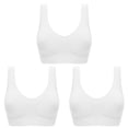 thumbnail image 1 of Sujetador deportivo cómodo sin costuras para mujer con almohadillas extraíbles - 3 piezas, 1 of 5