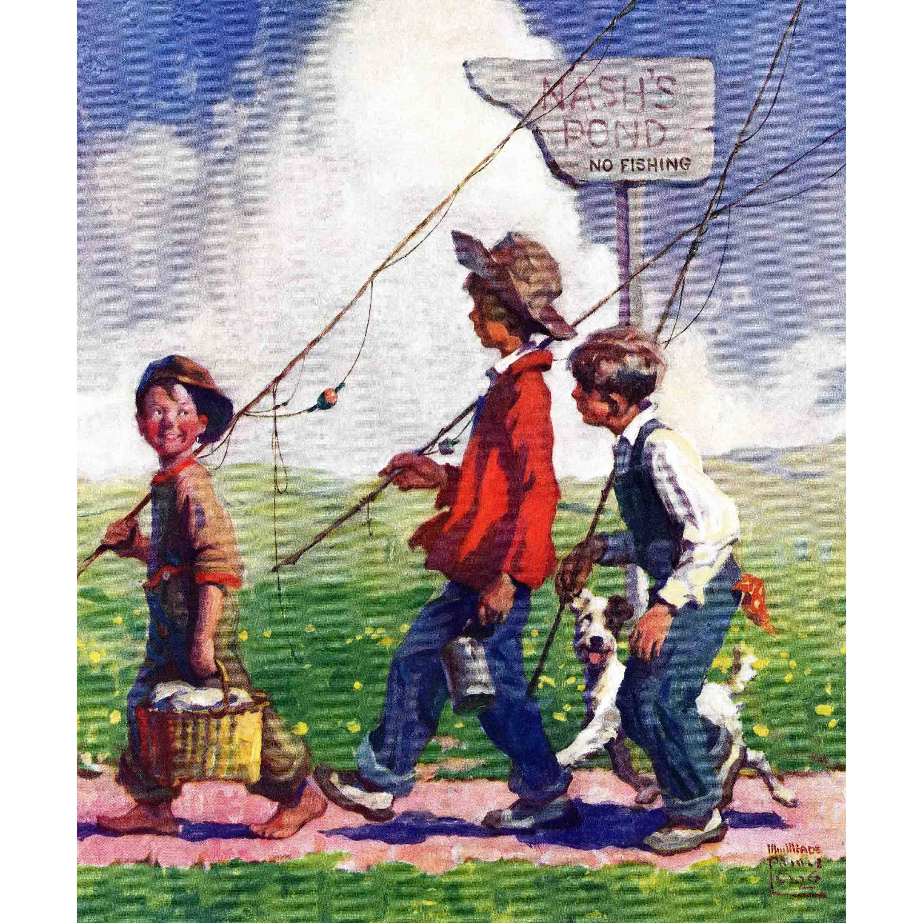 Marmont Hill Going Fishing by WM. Meade Prince Painting Print on Canvas