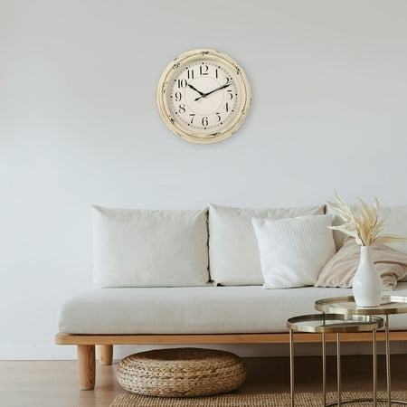 FRCOLOR Vintage Wall Clock Office Travel