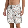thumbnail image 2 of Kdxio Cat Bear Rabbit Pattern Mens Casual Shorts - Drawstring Summer Beach Sports Shorts for Men, 2 of 9