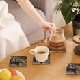 thumbnail image 7 of Multi-Shape Mdf Cork Coaster 4 Pieces Of Anti-Slip, Anti-Wear And Anti-Fouling 3.9in Easy To Clean And Stable Structure Celebrating Independence Day (8) Square, 7 of 7