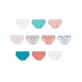 thumbnail image 2 of Hanes Girls Underwear 10 Pack Toddler Briefs 100% Cotton Hipsters Tag Free Value, 2 of 2