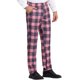 thumbnail image 5 of Pantalones de vestir inspirados para hombres, plano frontal, elástico, de cuadros, 32, rosa y azul marino, 5 of 7