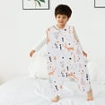 thumbnail image 5 of Laklulu Saco de dormir sin mangas para bebé, saco de dormir fino para niños en verano, naranja, 70-80 cm, 5 of 5