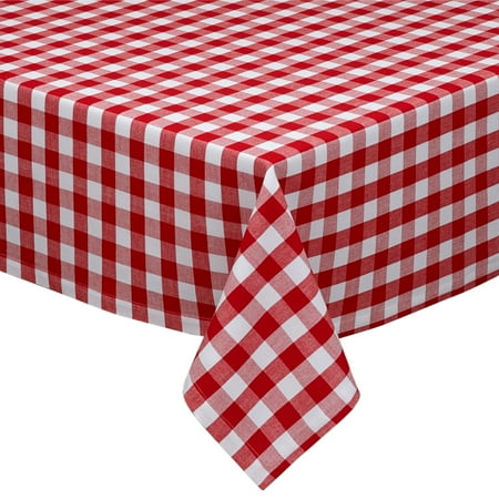 

DII Checkers Kitchen Tablecloth 60 x84 100% Cotton Multiple Sizes/Colors