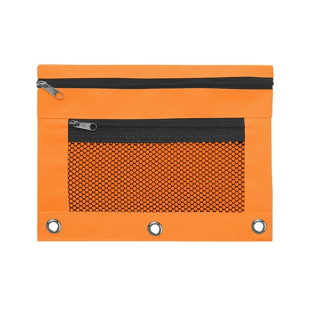 Btomtd 10pc Cloth Eyelet Binder B5 Office Storage File Bag With Three Holes And Zipper Pen Bag, E