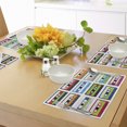 thumbnail image 4 of Ambesonne Vintage Place Mats Set of 4, Retro Cassette Collage, Standard Size, Green Blue, 4 of 6