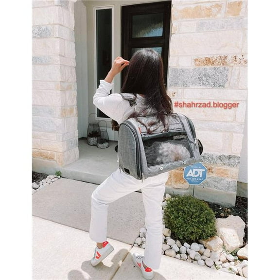 Prefer Pets 358HGR 17 x 12 x 10 in. Hideaway Backpack Pet Carrier, Heather Gray