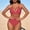 Pinks, variant on Bathing Suit Tummy Suits New Women Solid Color Backless Strap Bikini Swimsuit Bikini Color Blocking Off-Shoulder Set Style B-1 Pinks M