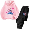 thumbnail image 4 of Conjunto de sudadera con capucha de Stitch Kawaii de marca, sudadera con capucha Later, jersey de manga larga de Sonic, conjunto de chándal para niño y niña, 4 of 5