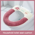 thumbnail image 5 of Rawiri Funda para asiento de inodoro, almohadillas más gruesas y suaves para calentador de baño, funda para asiento de inodoro, almohadilla lavable, 5 of 5